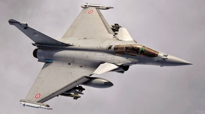 a french dassault rafale fighter aircraft in flight